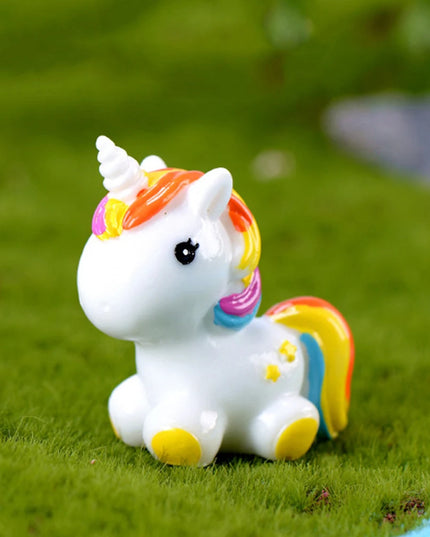 White Rainbow Unicorn Figurine