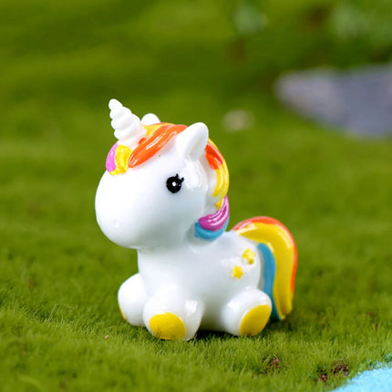 White Rainbow Unicorn Figurine
