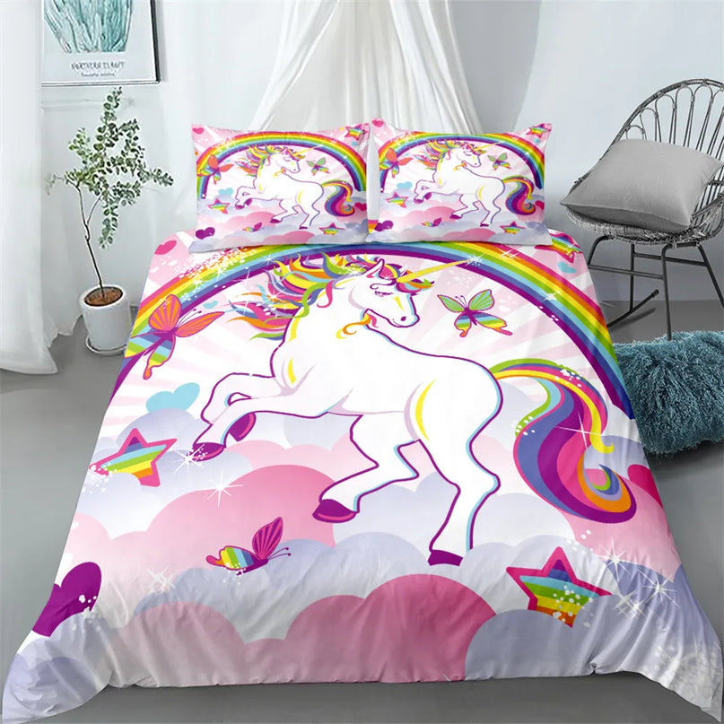 Butterfly Rearing Unicorn Bedding