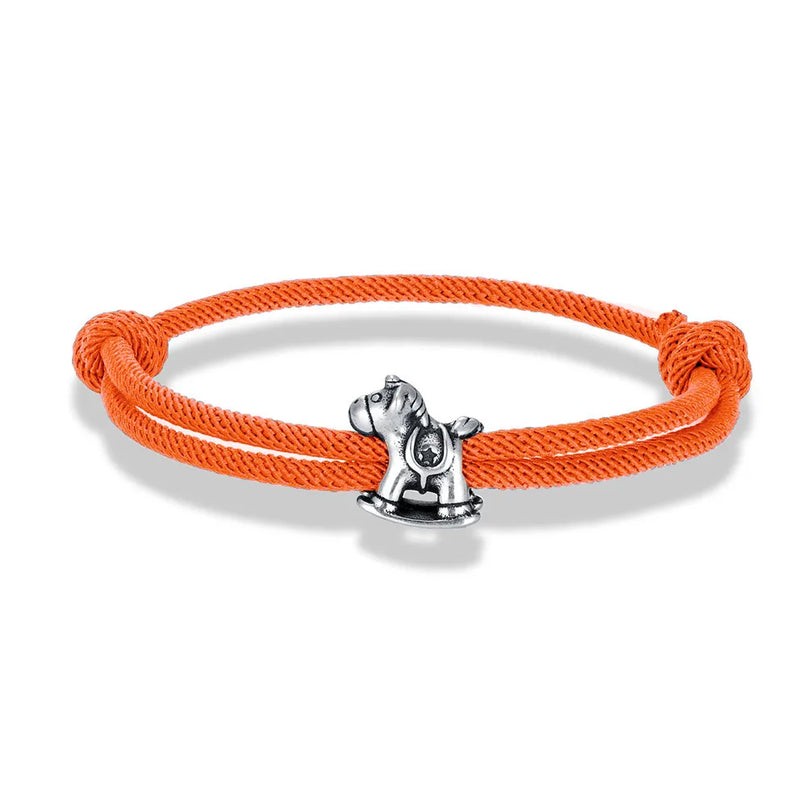 Orange Adjustable Unicorn Bracelet