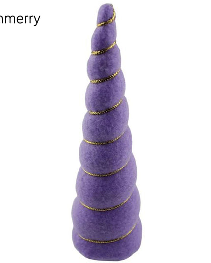 10PCS Violet Felt Unicorn Horns