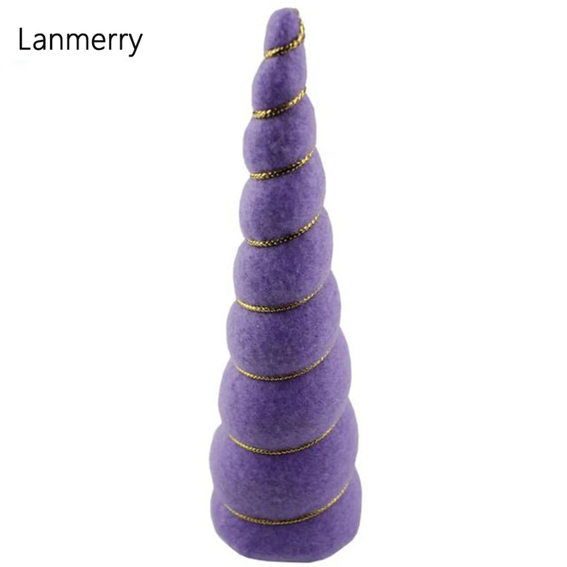10PCS Violet Felt Unicorn Horns