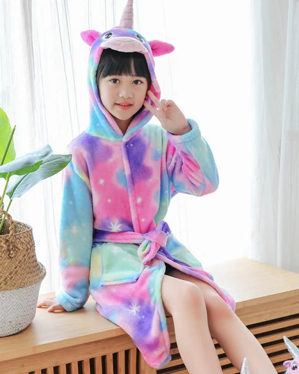 Purple Galaxy Unicorn Robe Towel