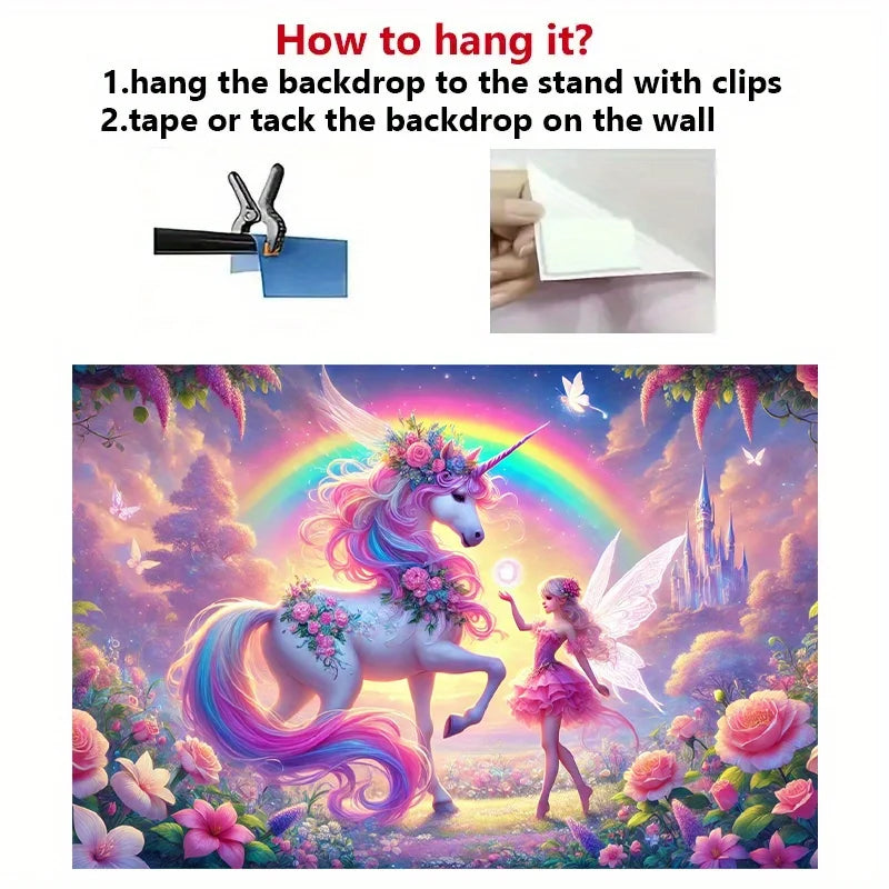 Fairy Unicorn Tapestry for Girls