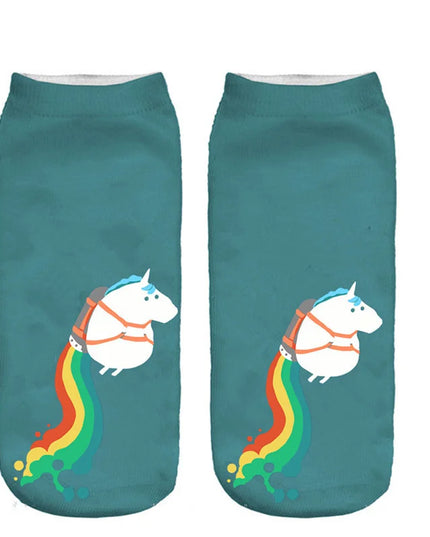 3D Jetpack Unicorn Socks