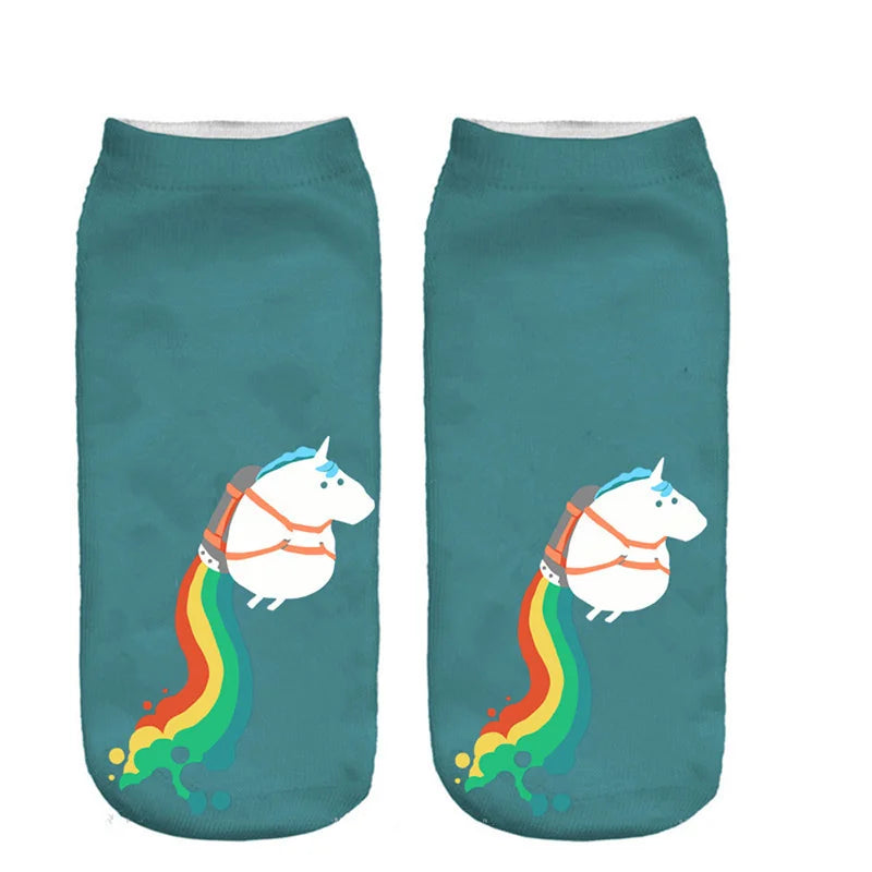3D Jetpack Unicorn Socks