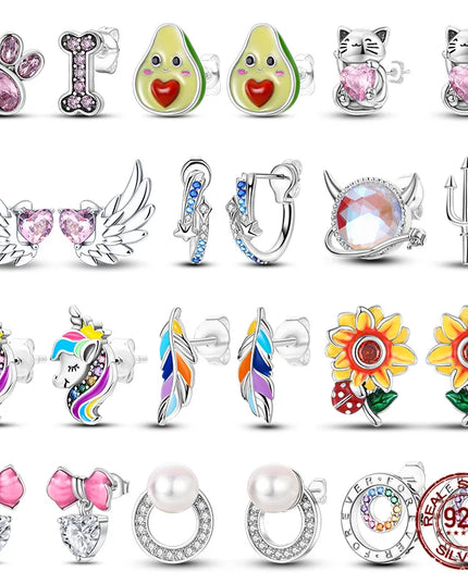 Blue Star Unicorn Earrings