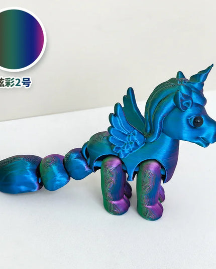 Iridescent Glass-Effect Unicorn Figurine