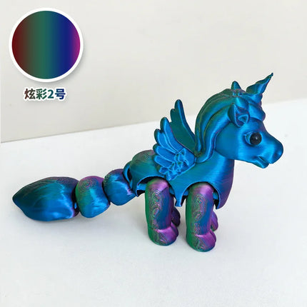 Iridescent Glass-Effect Unicorn Figurine