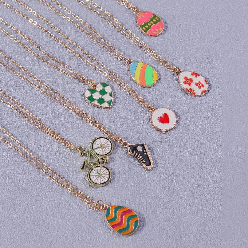 Cute Enamel Unicorn Necklace