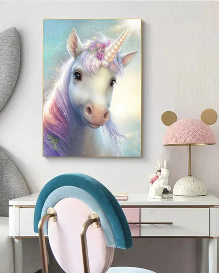 Rainbow Unicorn Forest Wall Art