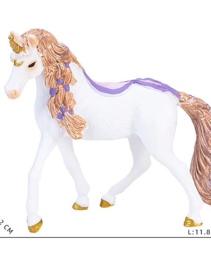 Unicorn Figurine with Braided Mane