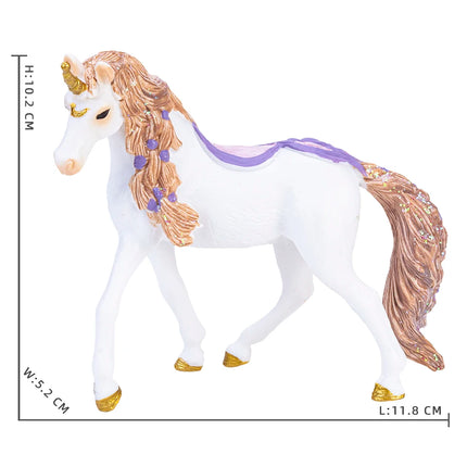 Unicorn Figurine with Braided Mane