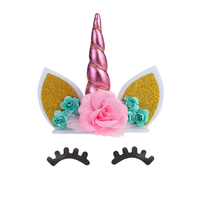 Rose Gold Unicorn Cake Topper
