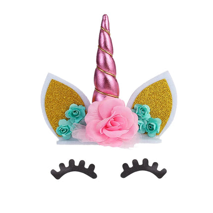 Rose Gold Unicorn Cake Topper