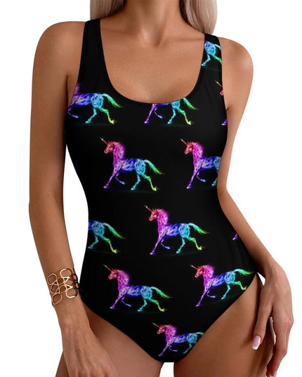 Neon Glow Unicorn Swimsuit