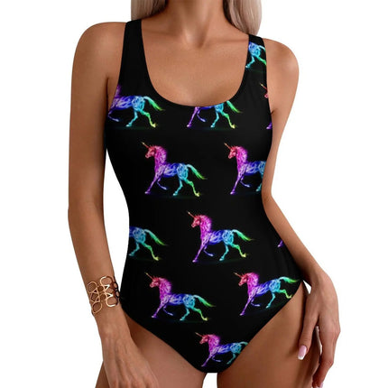 Neon Glow Unicorn Swimsuit