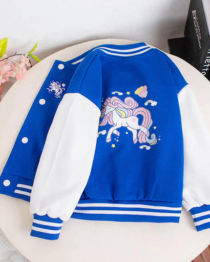 Black Varsity Unicorn Jacket