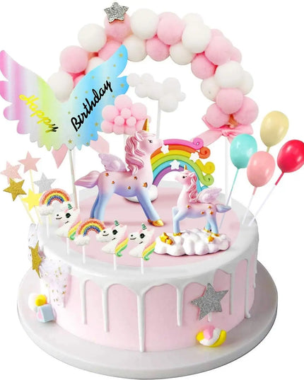Enchanted Unicorn Cake Topper with Arch