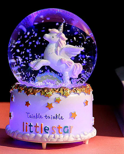 Large Light-Up Unicorn Snow Globe