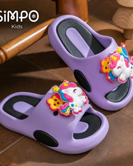 Fun Purple Spinning Unicorn Slides