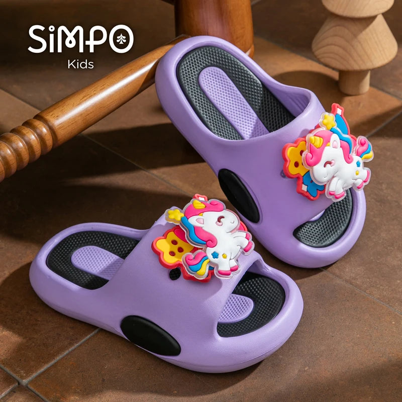 Fun Purple Spinning Unicorn Slides