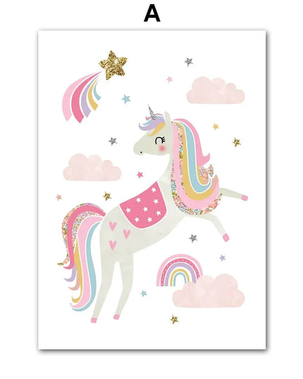Unicorn Canvas Wall Art for Nursery