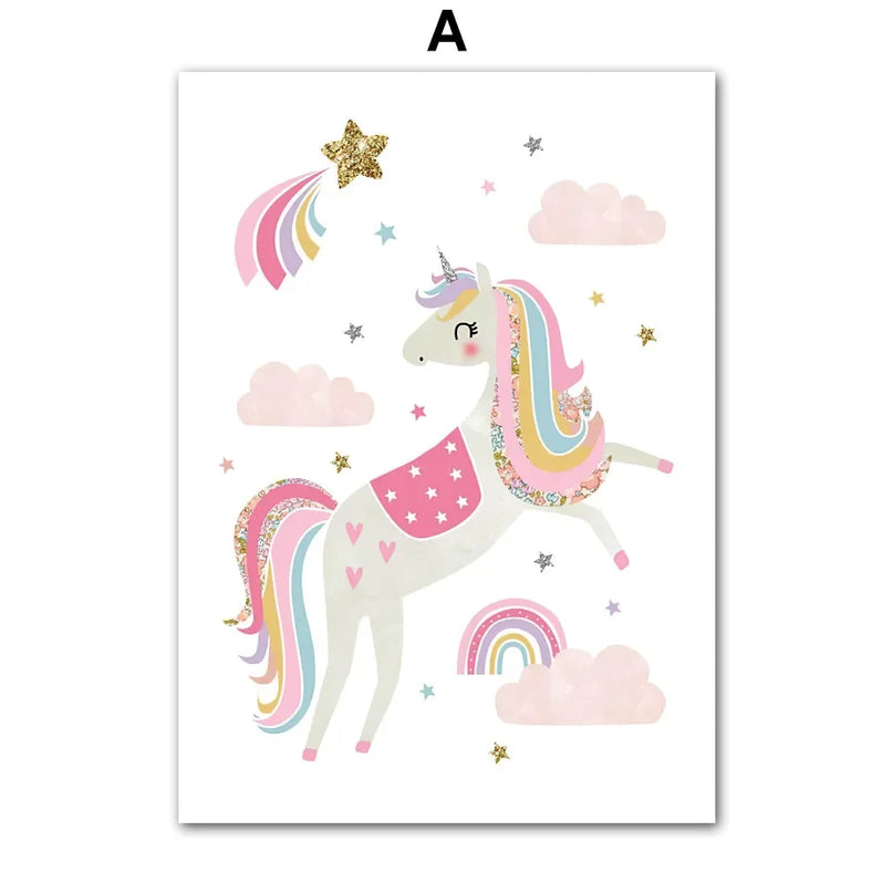 Unicorn Canvas Wall Art for Nursery