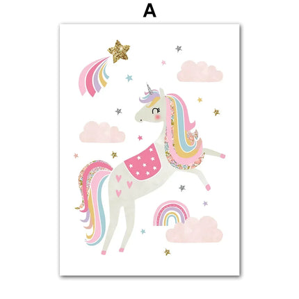 Unicorn Canvas Wall Art for Nursery