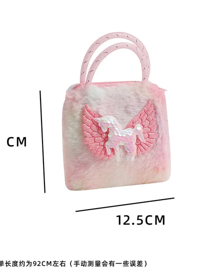 Sparkly Plush Crossbody Purse