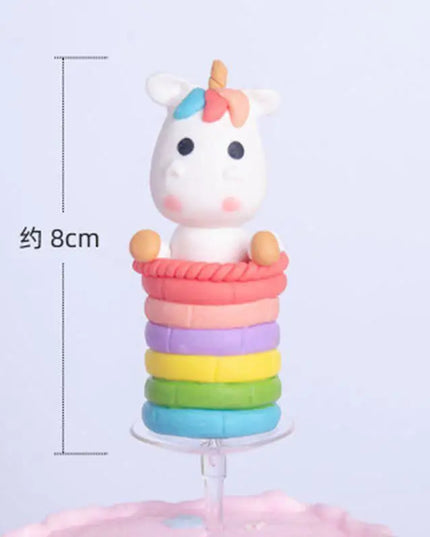 Chubby Kawaii Unicorn Cake Topper