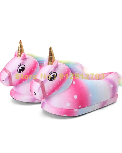 Spotty Toddler Unicorn Slippers