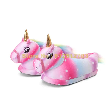 Spotty Toddler Unicorn Slippers