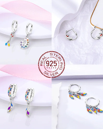 Flying Pegasus Unicorn Drop Earrings