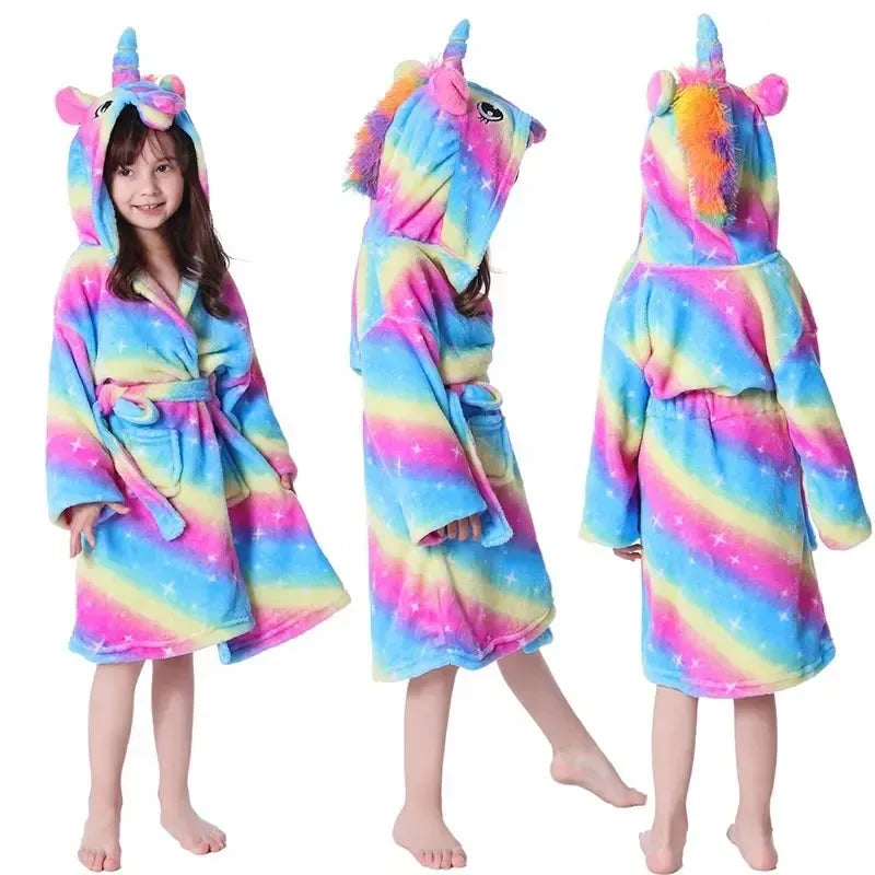 Pink Blue Gradient Unicorn Robe