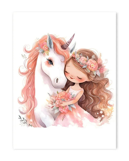 Pink Ballerina Unicorn Wall Art