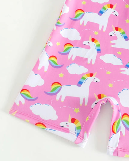 Pink Baby Girl Unicorn Swimsuit