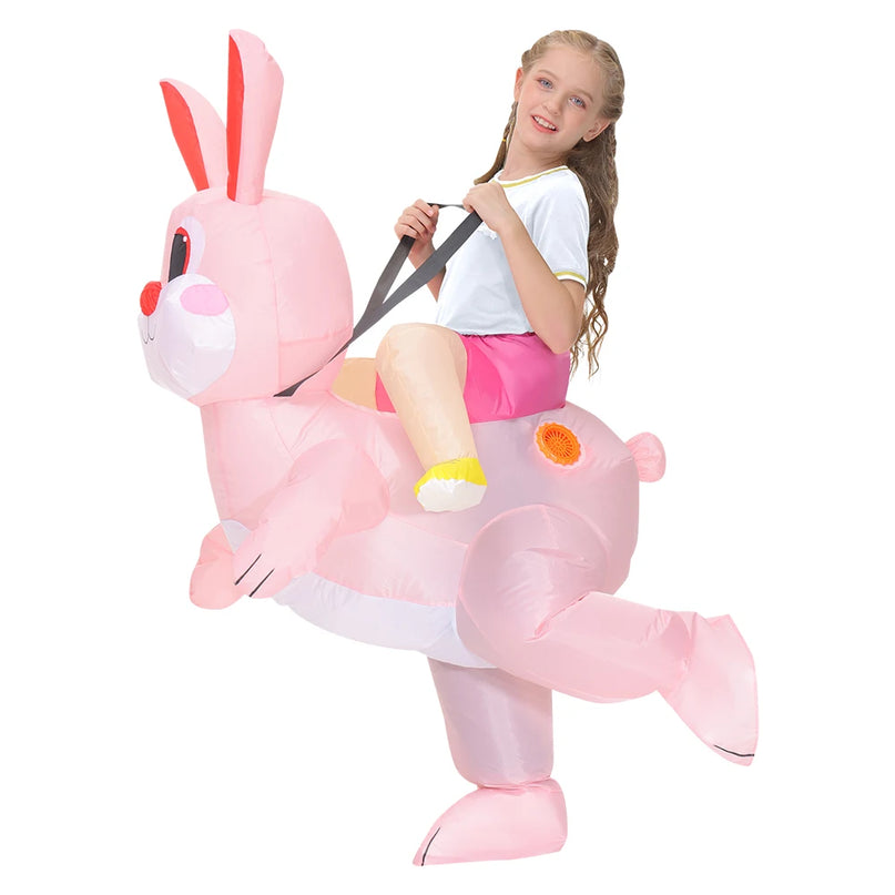 Blue Inflatable Costume Unicorn for Kids