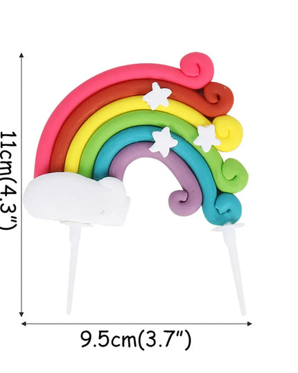 Multicolor Unicorn Cake Topper Party Set