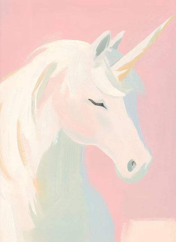 Watercolor Unicorn Wall Art in Pastels