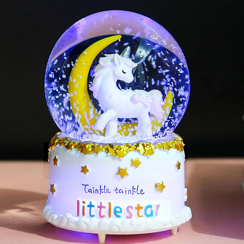 Large Light-Up Unicorn Snow Globe