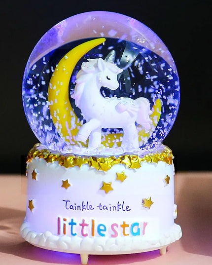 Large Crystal Unicorn Snow Globe