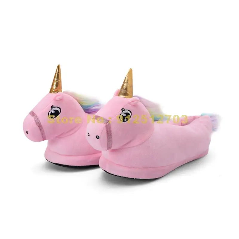 Pink 3D Unicorn Slippers