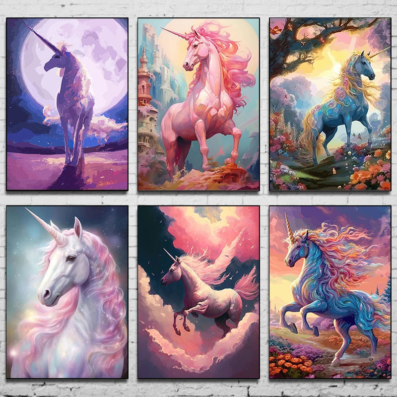 Unicorn Girls Room Wall Art Print