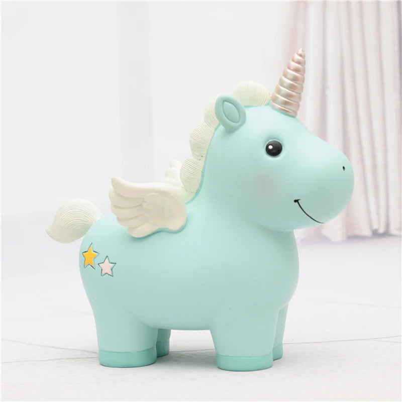 Starry Winged Unicorn Piggy Bank