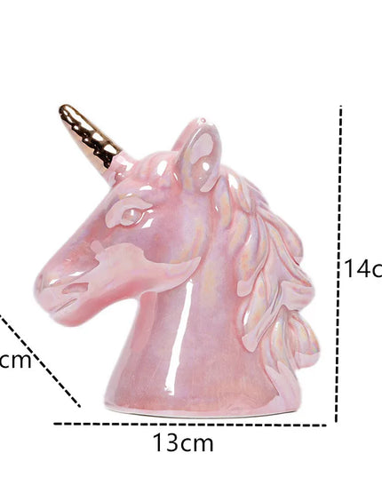 Iridescent Pink Unicorn Piggy Bank