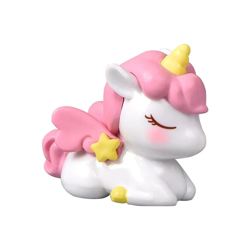 Pink Star Unicorn Figurine, Bulk Ready