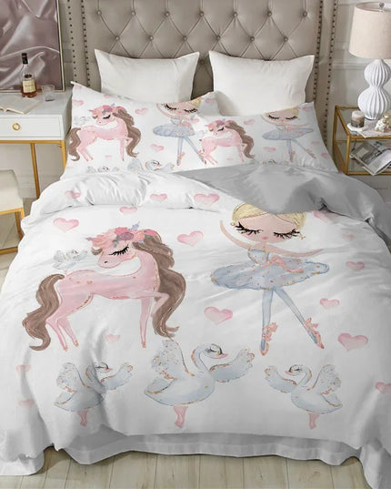 Ballerina Swan Unicorn Bedding