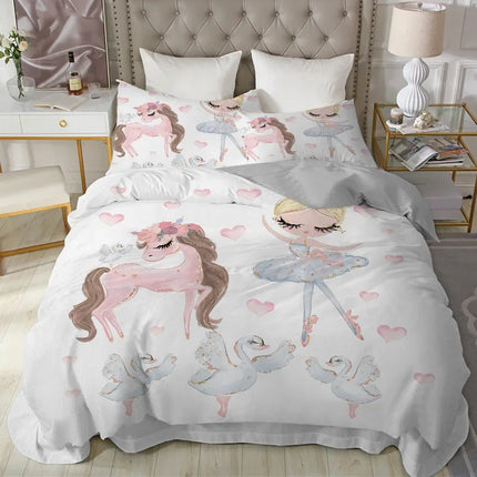 Ballerina Swan Unicorn Bedding