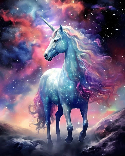 Rainbow Cartoon Unicorn Wall Art